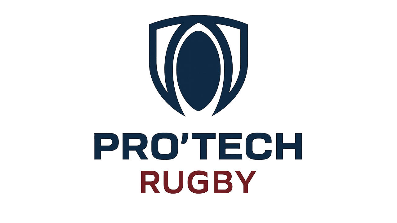 Pro'Tech Rugby logo - engineered concussion protection, data-driven rugby headgear