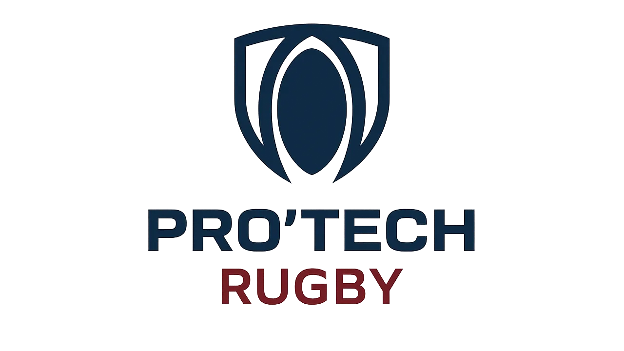 Pro'Tech Rugby logo - engineered concussion protection, data-driven rugby headgear